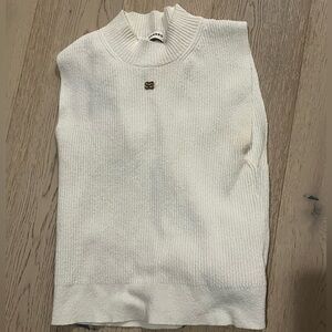 Sandro Cropped Textured Mockneck
